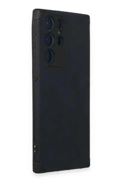 Newface Samsung Galaxy S22 Ultra Kılıf Loop Deri Silikon - Lacivert resmi