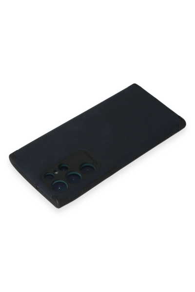 Newface Samsung Galaxy S22 Ultra Kılıf Loop Deri Silikon - Lacivert resmi