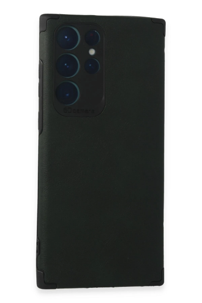 Newface Samsung Galaxy S22 Ultra Kılıf Loop Deri Silikon - Yeşil resmi