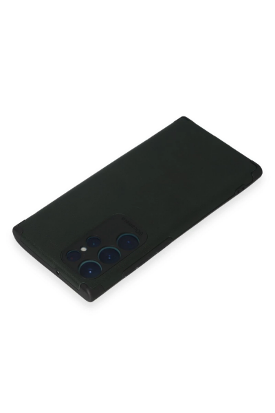 Newface Samsung Galaxy S22 Ultra Kılıf Loop Deri Silikon - Yeşil resmi