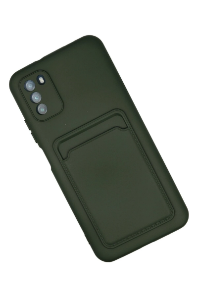 Newface Xiaomi Pocophone M3 Kılıf Kelvin Kartvizitli Silikon - Koyu Yeşil resmi