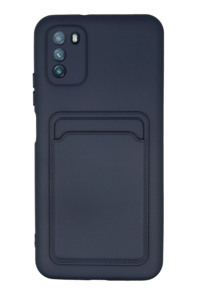Newface Xiaomi Pocophone M3 Kılıf Kelvin Kartvizitli Silikon - Lacivert resmi