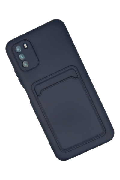 Newface Xiaomi Pocophone M3 Kılıf Kelvin Kartvizitli Silikon - Lacivert resmi