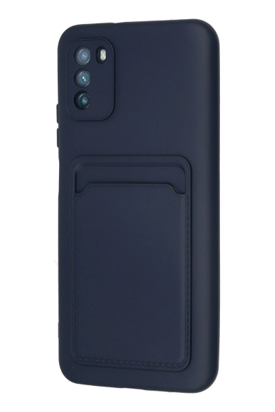 Newface Xiaomi Pocophone M3 Kılıf Kelvin Kartvizitli Silikon - Lacivert resmi