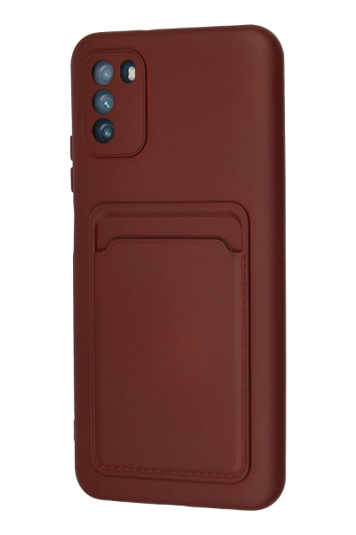 Newface Xiaomi Pocophone M3 Kılıf Kelvin Kartvizitli Silikon - Bordo resmi