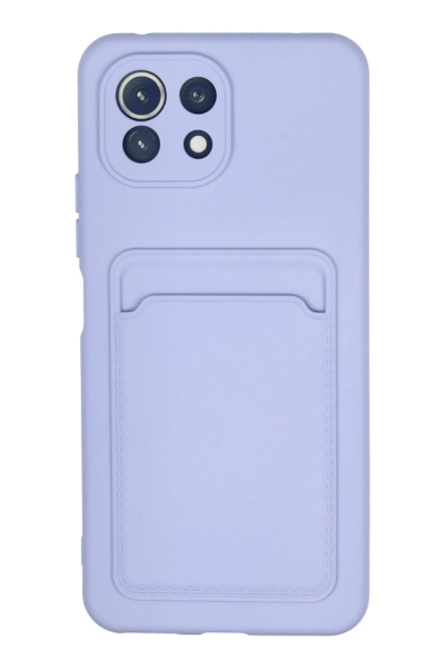 Newface Xiaomi Mi 11 Kılıf Kelvin Kartvizitli Silikon - Lila resmi