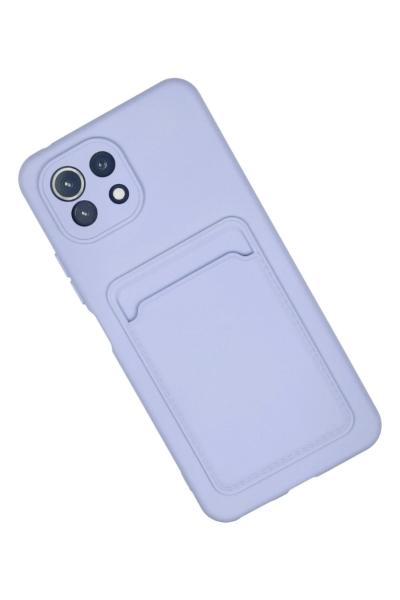 Newface Xiaomi Mi 11 Kılıf Kelvin Kartvizitli Silikon - Lila resmi