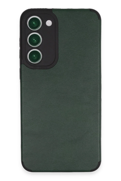 Newface Samsung Galaxy S23 Plus Kılıf Loop Deri Silikon - Yeşil resmi