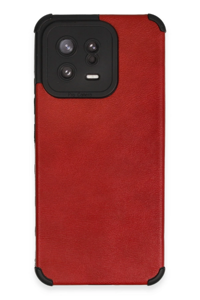 Newface Xiaomi Mi 13 Kılıf Loop Deri Silikon - Kırmızı resmi
