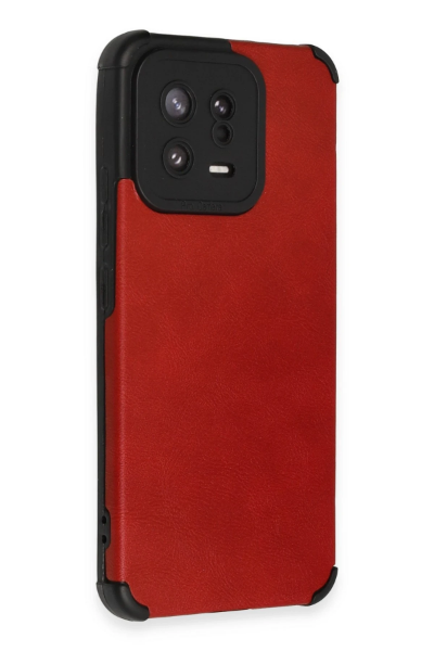 Newface Xiaomi Mi 13 Kılıf Loop Deri Silikon - Kırmızı resmi