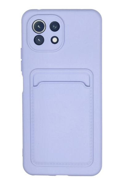 Newface Xiaomi Mİ 11 Lite Kılıf Kelvin Kartvizitli Silikon - Lila resmi