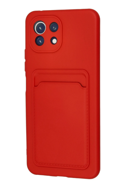 Newface Xiaomi Mİ 11 Lite Kılıf Kelvin Kartvizitli Silikon - Kırmızı resmi