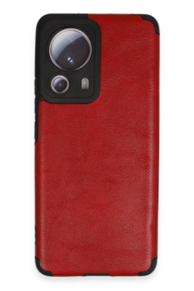 Newface Xiaomi Mi 13 Lite Kılıf Loop Deri Silikon - Kırmızı resmi