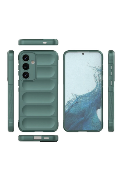 Newface Samsung Galaxy S24 FE Kılıf Optimum Silikon - Koyu Yeşil resmi