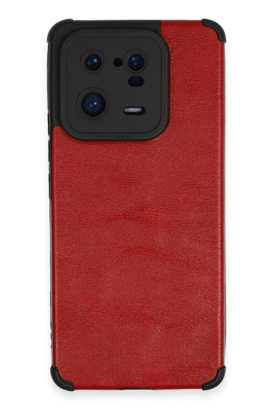 Newface Xiaomi Mi 13 Pro Kılıf Loop Deri Silikon - Kırmızı resmi