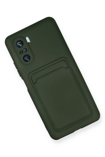 Newface Xiaomi Mi 11i Kılıf Kelvin Kartvizitli Silikon - Koyu Yeşil resmi