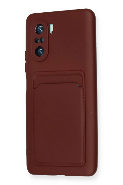 Newface Xiaomi Mi 11i Kılıf Kelvin Kartvizitli Silikon - Bordo resmi