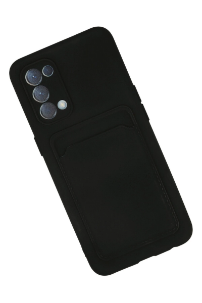 Newface Oppo Reno 5 Kılıf Kelvin Kartvizitli Silikon - Siyah resmi