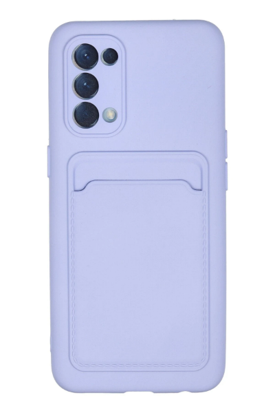 Newface Oppo Reno 5 Kılıf Kelvin Kartvizitli Silikon - Lila resmi