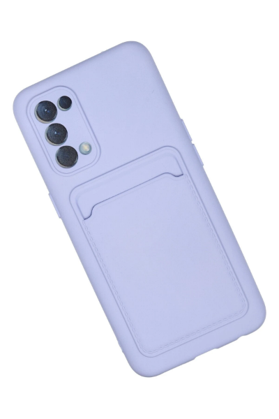 Newface Oppo Reno 5 Kılıf Kelvin Kartvizitli Silikon - Lila resmi