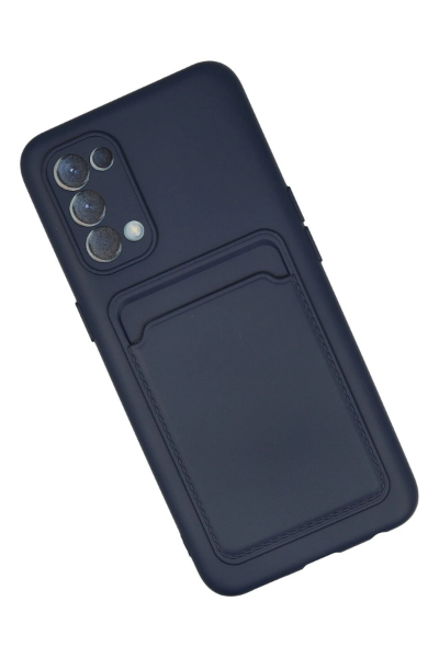 Newface Oppo Reno 5 Kılıf Kelvin Kartvizitli Silikon - Lacivert resmi