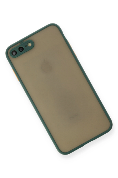 Newface iPhone 7 Plus Kılıf Montreal Silikon Kapak - Yeşil resmi