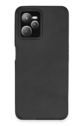 Newface Realme C35 Kılıf Loop Deri Silikon - Siyah resmi
