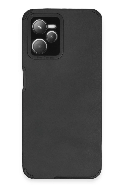 Newface Realme C35 Kılıf Loop Deri Silikon - Siyah resmi