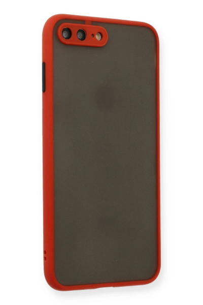 Newface iPhone 7 Plus Kılıf Montreal Silikon Kapak - Kırmızı resmi