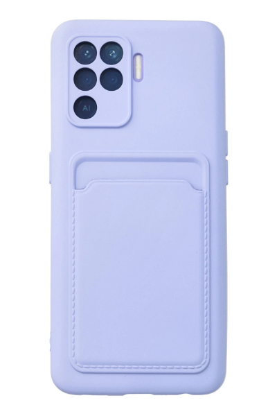 Newface Oppo Reno 5 Lite Kılıf Kelvin Kartvizitli Silikon - Lila resmi