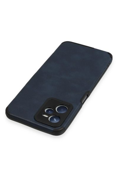 Newface Realme C35 Kılıf Loop Deri Silikon - Lacivert resmi