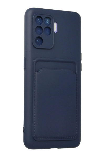 Newface Oppo Reno 5 Lite Kılıf Kelvin Kartvizitli Silikon - Lacivert resmi