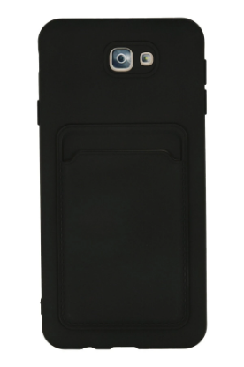 Newface Samsung Galaxy J7 Prime Kılıf Kelvin Kartvizitli Silikon - Siyah resmi