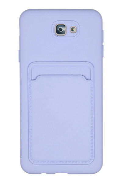 Newface Samsung Galaxy J7 Prime Kılıf Kelvin Kartvizitli Silikon - Lila resmi