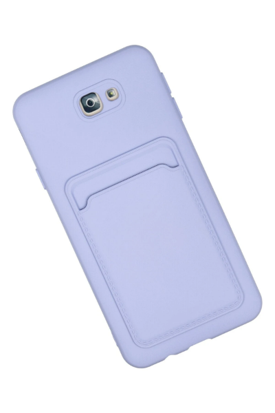 Newface Samsung Galaxy J7 Prime Kılıf Kelvin Kartvizitli Silikon - Lila resmi