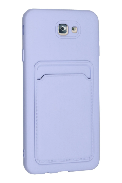 Newface Samsung Galaxy J7 Prime Kılıf Kelvin Kartvizitli Silikon - Lila resmi