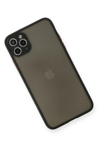 Newface iPhone 11 Pro Max Kılıf Montreal Silikon Kapak - Siyah resmi