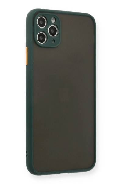 Newface iPhone 11 Pro Max Kılıf Montreal Silikon Kapak - Yeşil resmi