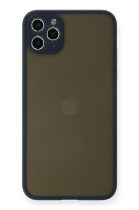 Newface iPhone 11 Pro Max Kılıf Montreal Silikon Kapak - Lacivert resmi