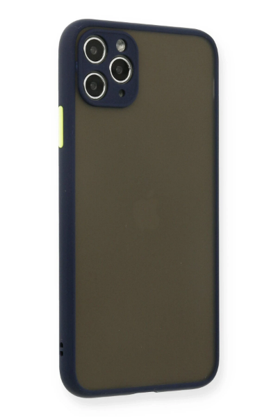 Newface iPhone 11 Pro Max Kılıf Montreal Silikon Kapak - Lacivert resmi