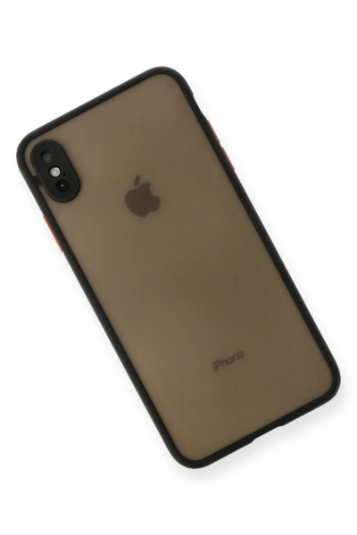 Newface iPhone X Kılıf Montreal Silikon Kapak - Siyah resmi