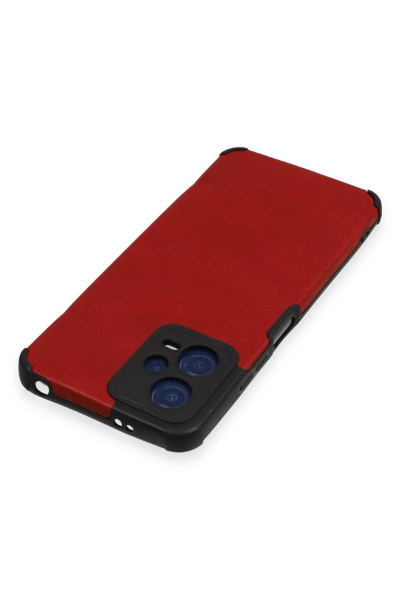 Newface Xiaomi Redmi Note 12 5G Kılıf Loop Deri Silikon - Kırmızı resmi