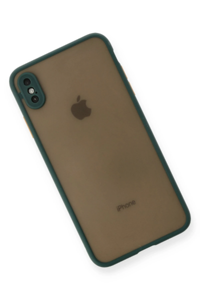Newface iPhone X Kılıf Montreal Silikon Kapak - Yeşil resmi