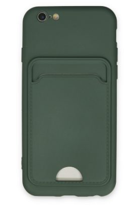 Newface iPhone 6 Kılıf Kelvin Kartvizitli Silikon - Koyu Yeşil resmi