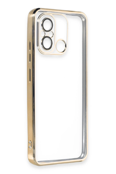 Newface Xiaomi Redmi 12C Kılıf Razer Lensli Silikon - Gold resmi