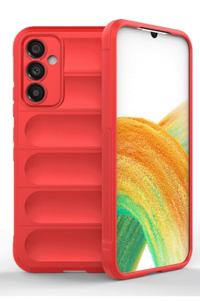 Newface Samsung A36 Kılıf Optimum Silikon - Kırmızı resmi