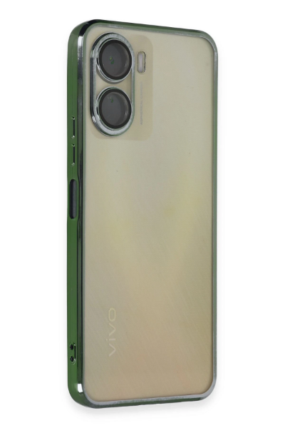 Newface Vivo Y16 Kılıf Razer Lensli Silikon - Yeşil resmi