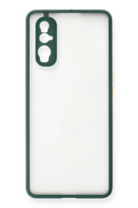 Newface Oppo Find X2 Kılıf Montreal Silikon Kapak - Yeşil resmi