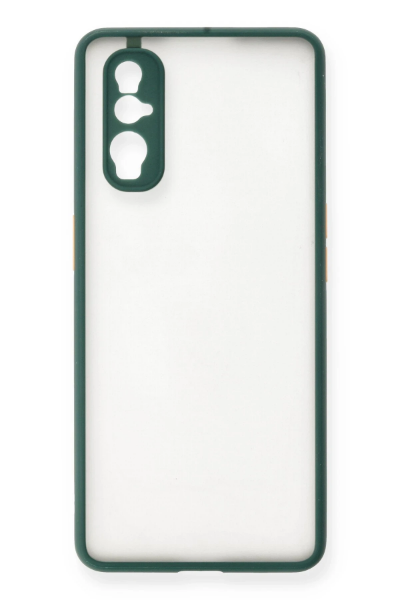 Newface Oppo Find X2 Kılıf Montreal Silikon Kapak - Yeşil resmi