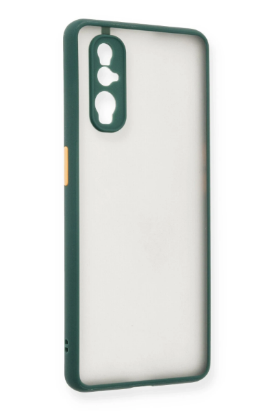 Newface Oppo Find X2 Kılıf Montreal Silikon Kapak - Yeşil resmi
